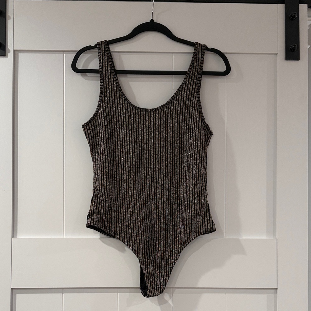 Striped womens bodysuit